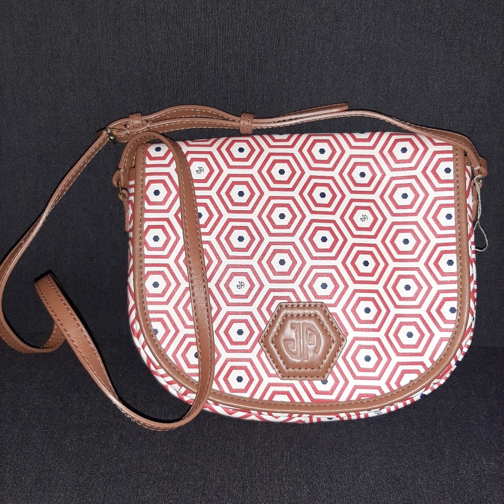Jonathan Adler Crossbody Bag, Red, White, Blue and Tan, NWOT